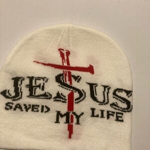 Beanie pullover Knit Weave Jesus Save My Life Cap Man Hat